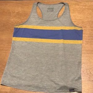 Women’s capilene rugby stripe tank top